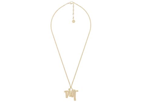 DIOR AND SHAWN Pendant Necklace Gold